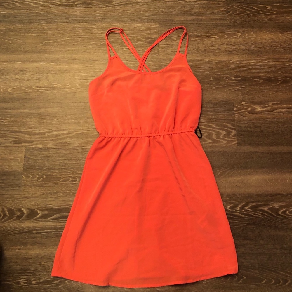 peach colored summer dress
